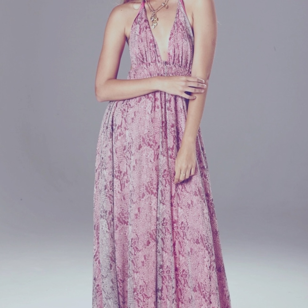SOLD🤍LoveShackFancy Hot Pink Silk Maxi Dress